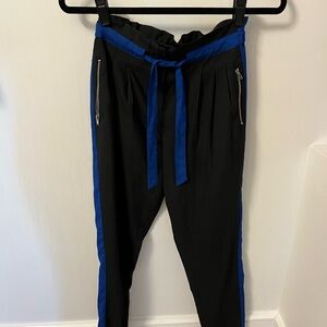 bebe Black Joggers with Blue Accents